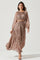 Freya Floral Cutout Midriff Maxi Dress