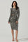 Sticky add to cart - Sylvina Sequin Cutout Midi Dress