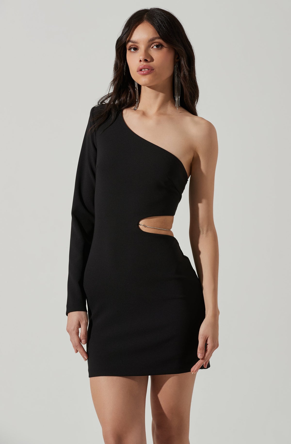 Lavinia Cutout One Shoulder Mini Dress – ASTR The Label