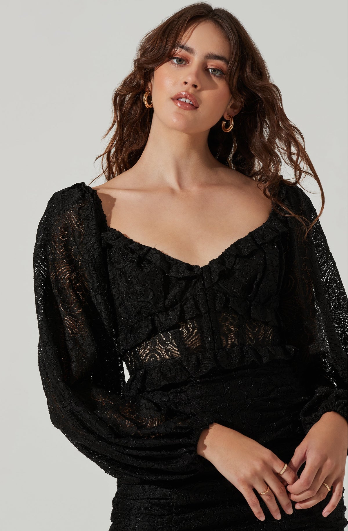 Chrisley Lace Corset Long Sleeve Mini Dress – ASTR The Label