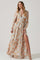 Lively Floral Cutout Long Sleeve Maxi Dress