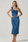 Enola Satin Smocked Midi Dress