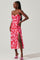 Gala Bustier Cross Strap Midi Dress