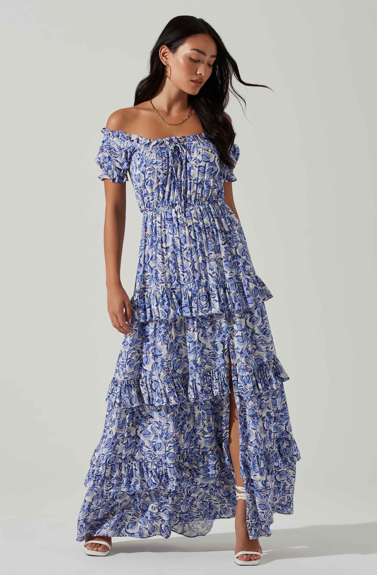 Floral Off Tiered Maxi Dress – ASTR The Label