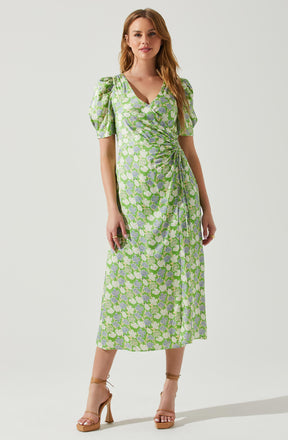 Split Neck Flare Dress - This dress is bold, retro, and fashionable, making it a must-have.