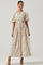 Shelby Floral Puff Sleeve Open Back Maxi Dress