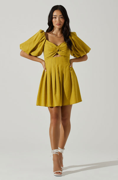 Serilda Cutout Puff Sleeve Mini Dress