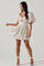 Serilda Cutout Puff Sleeve Floral Mini Dress