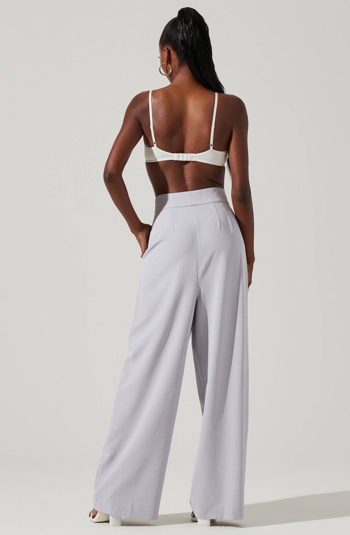 Boyfriend Criss Cross Pleated Wide Leg Pants– ASTR the Label