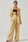 Boyfriend Criss Cross Pleated Wide Leg Pants