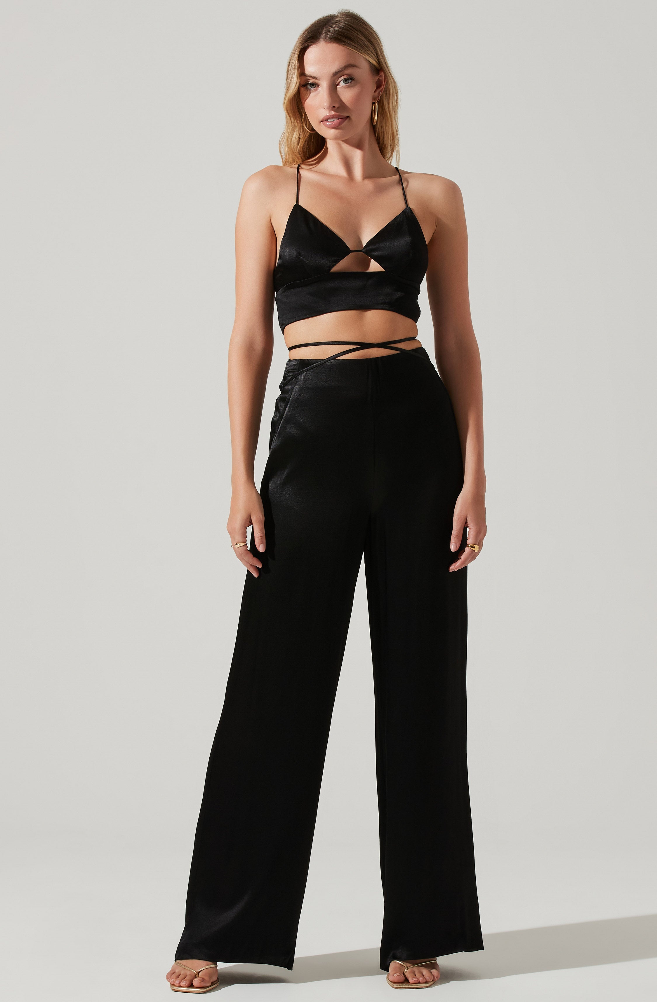 Brigitta Satin Wide Leg Pants – ASTR The Label