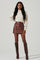 Tracy Faux Leather Front Zip Skirt