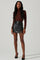 Atwell Faux Leather Lace Up Mini Skirt