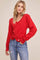 Twist Front V-Neck Sweater
