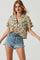 Tourist Tropical Print Short Sleeve Top