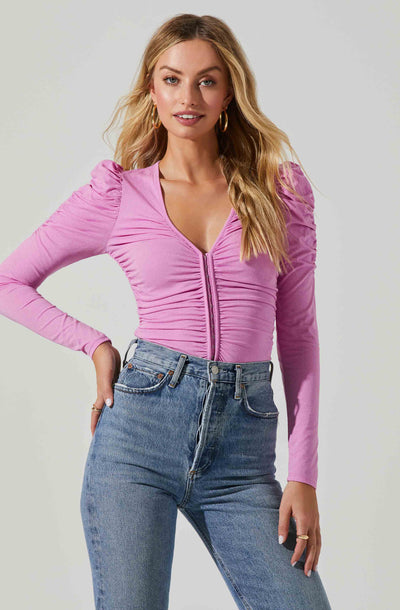 Encino Ruched Long Sleeve Top