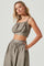 Terra Bella Square Neck Tie Strap Crop Top