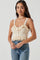Aries Ruffle Knit Faux Pearl Button Top