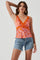 Elise Floral Lace Trimmed Sleeveless Top
