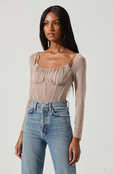 Vienna Mesh Long Sleeve Bodysuit