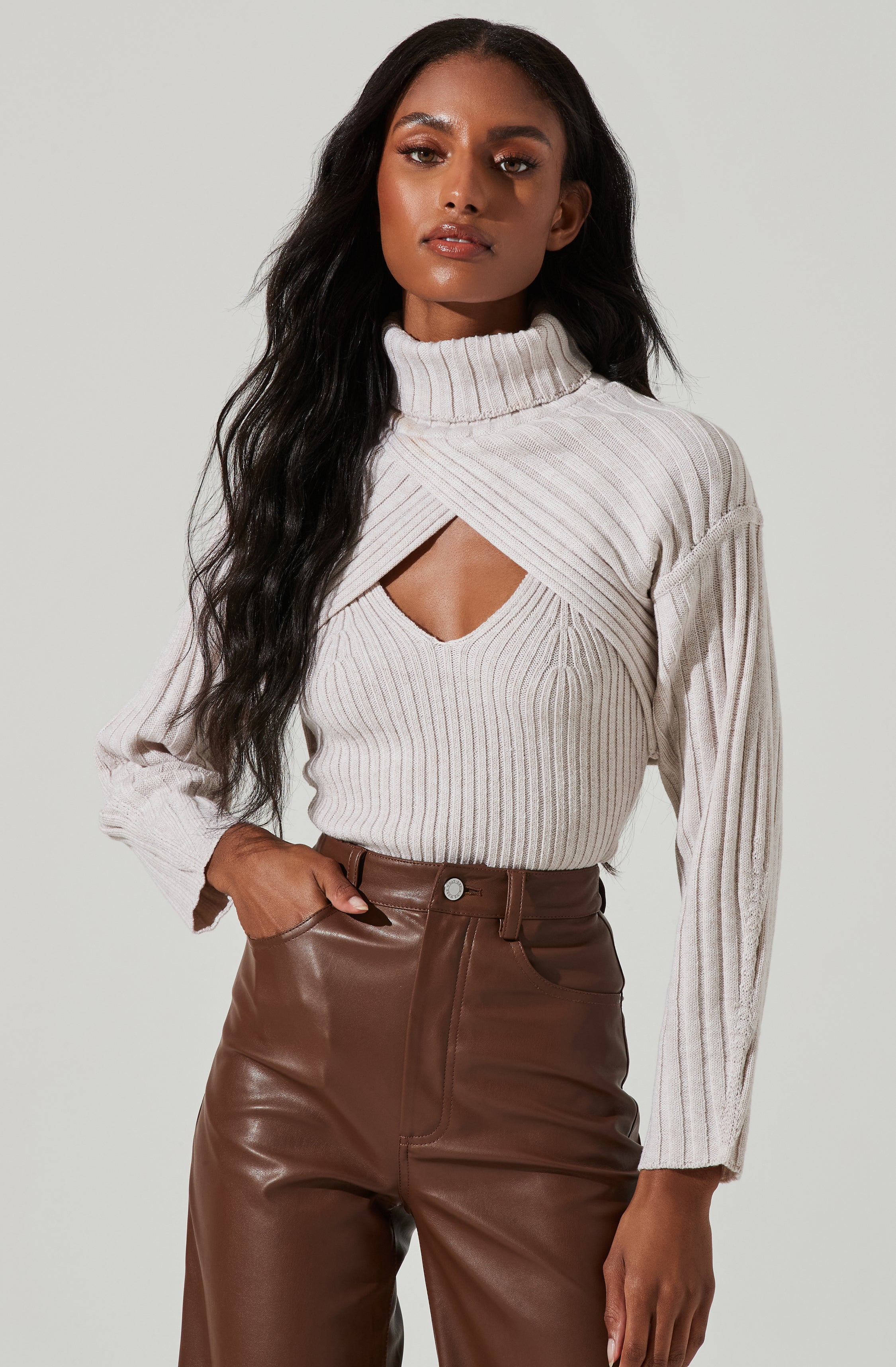 Soraya Turtleneck Shrug Sweater Set ASTR The Label