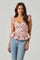 Baylin Floral Corset Peplum Top