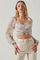 Bonnie Floral Plisse Long Sleeve Crop Top