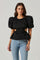 Juno Side Cutout Puff Sleeve Peplum Top