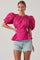 Juno Side Cutout Puff Sleeve Peplum Top