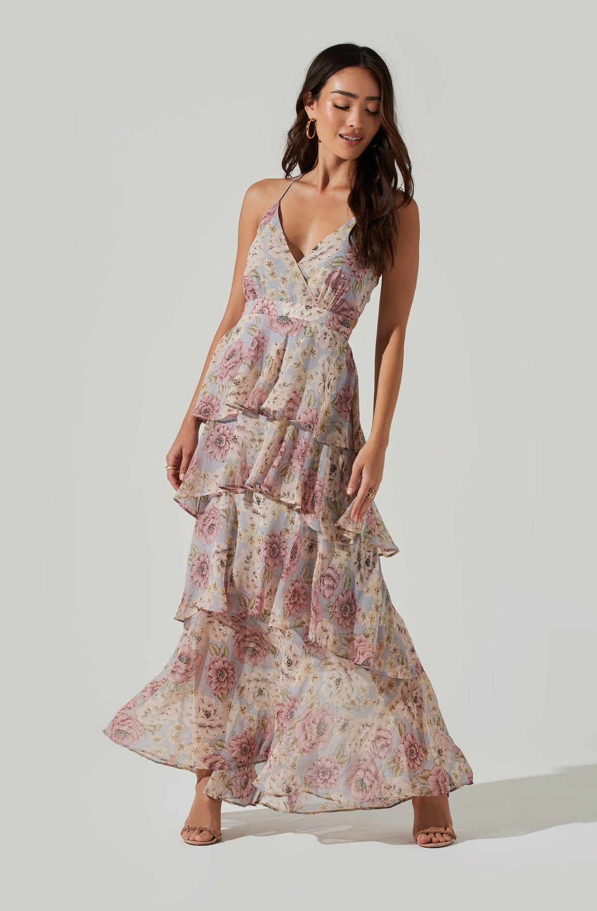 Rosana Floral Tiered Ruffle Maxi Dress – ASTR The Label