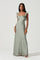 Bryna Ruffle Strap Satin Maxi Dress