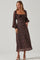 Dominique Floral Long Sleeve Midi Dress
