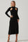 Sticky add to cart - Front Cutout Long Sleeve Sweater Midi Dress