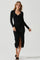 Long Sleeve Twist Front Sweater Dress