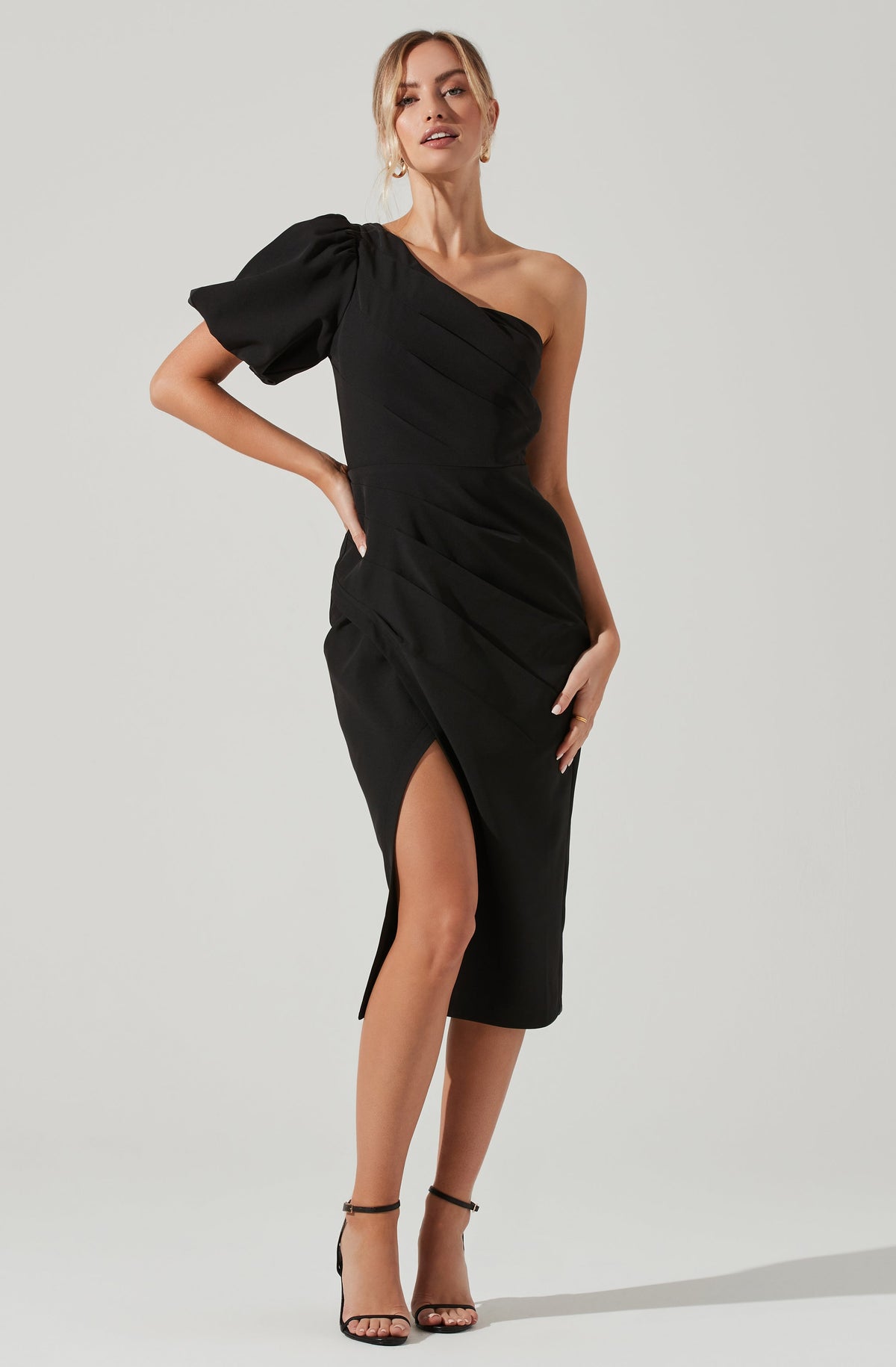 Draped One-shoulder Dress - Black - Ladies | H&M US
