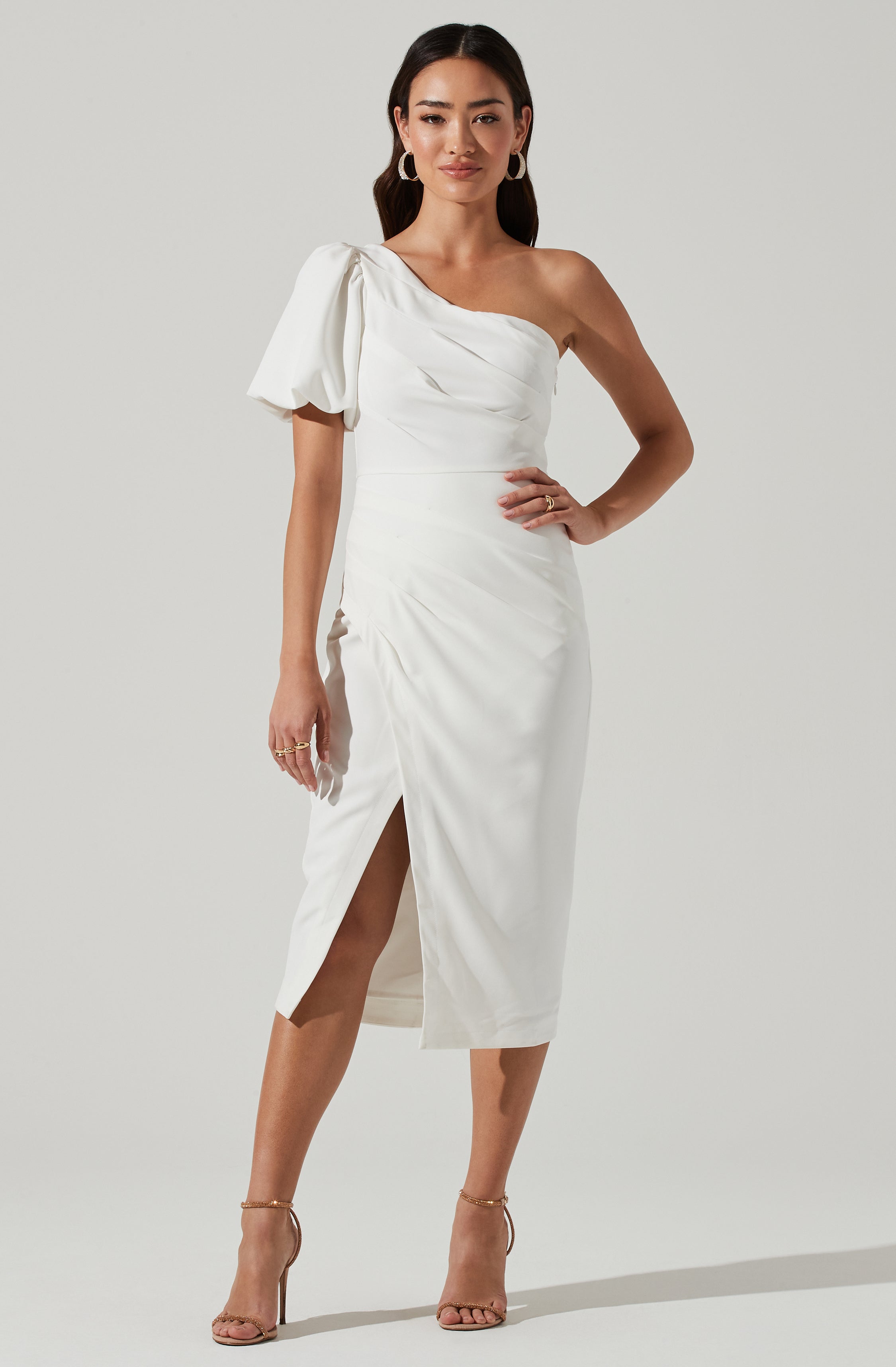 Joelle One Shoulder Midi Dress ASTR The Label