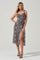 Milkmaid Tie Strap Floral Midi Dress
