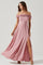 Venetia Off Shoulder Ruffle Trim Maxi Dress