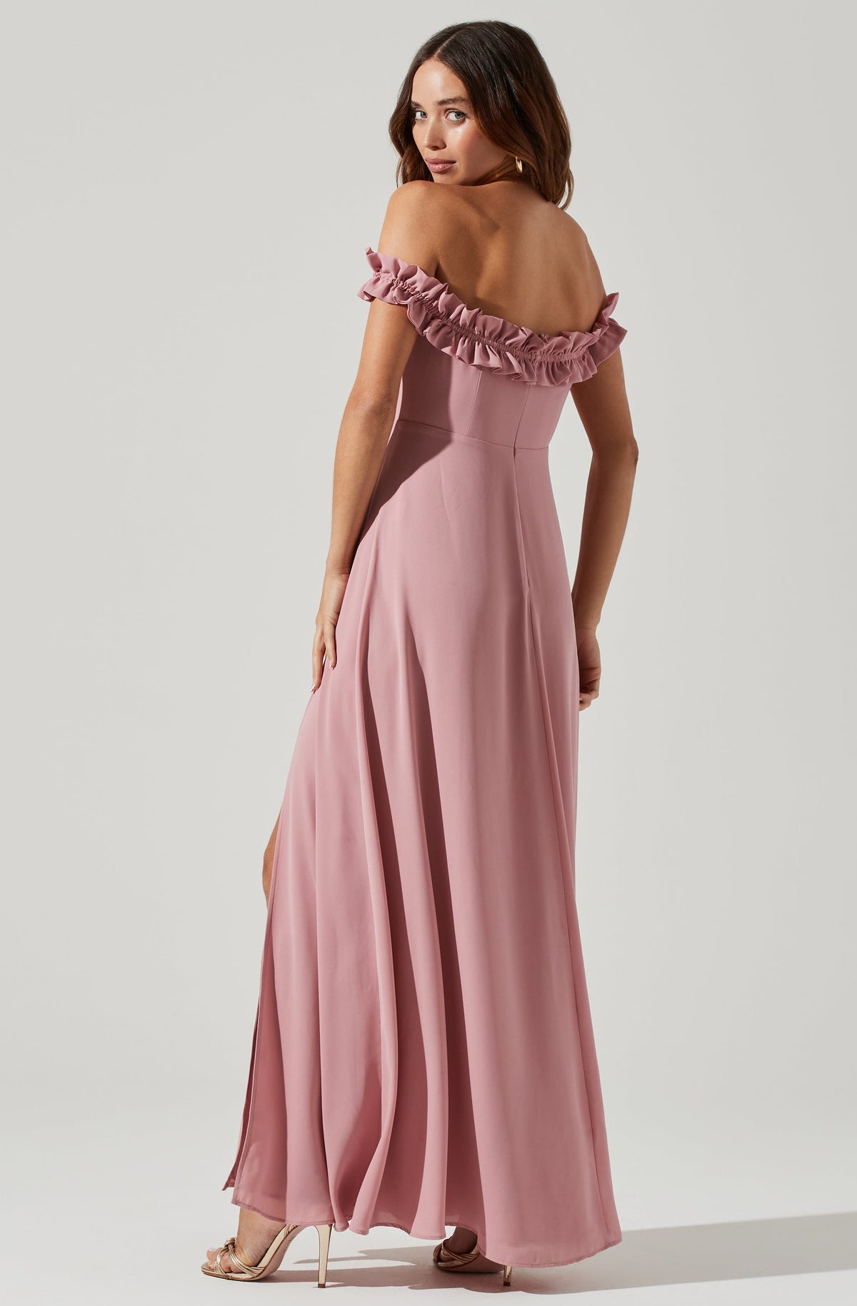 Off shoulder maxi gown top