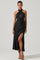 Sticky add to cart - Marissa Satin Halter Neck Midi Dress