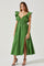 Flutter Sleeve Tie Back Maxi Dress