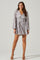 Floral Long Sleeve Side Tie V Neck Mini Dress