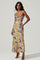 Sticky add to cart - Colette Floral Satin Cutout Midi Dress