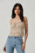 Pleated Floral Linen Cami