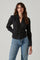 Textured Ruched Button Up
