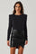 Long Sleeve Metallic Padded Shoulder Bodysuit