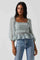 Floral Smocked Tie Back Top