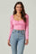 Sticky add to cart - Long Sleeve Sweetheart Neck Crop Top