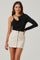 Asymmetrical Ruched One Sleeve Top