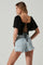 Flutter Sleeve Lace Back Top